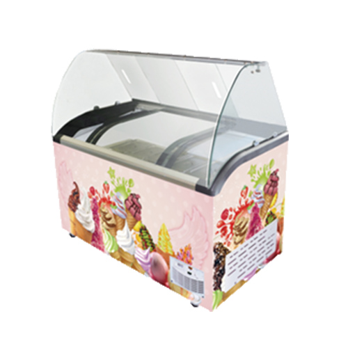 SD curved door display cabinet